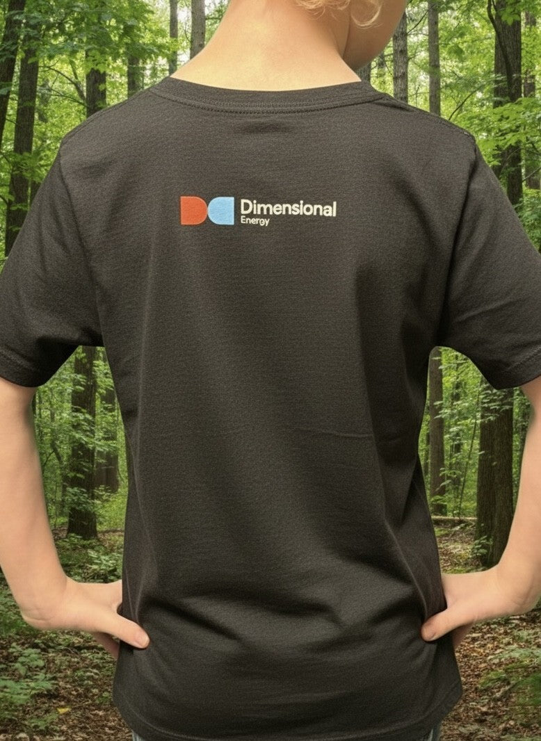 T Shirt - Crew Neck with DE Surf Logo - Black