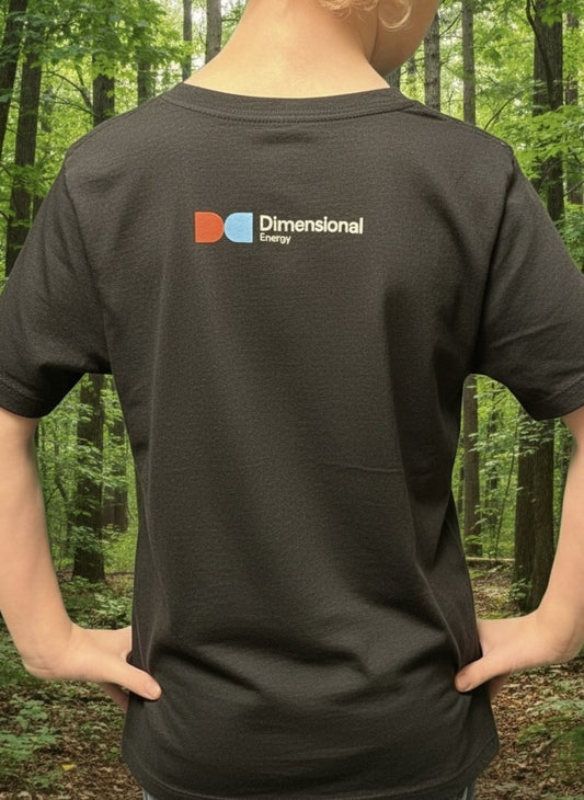 T Shirt - Crew Neck with DE Surf Logo - Black