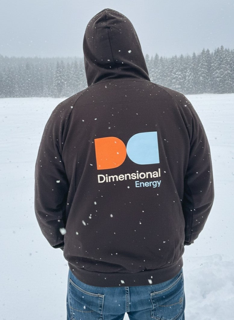Hoodie - Zip Up with DE Butterfly Logo - Black