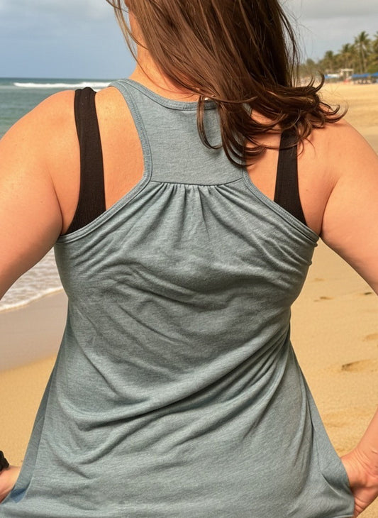 Tank Top - Racerback with DE Surf Logo - Blue