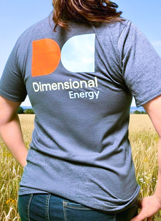 T Shirt - Crew Neck with DE Butterfly Logo - Blue