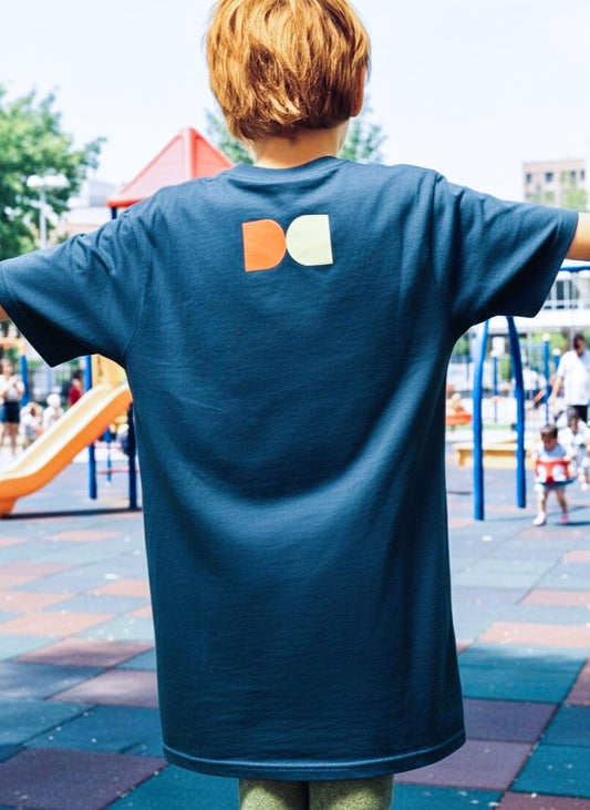 T Shirt - Crew Neck with DE Logo - Royal Blue