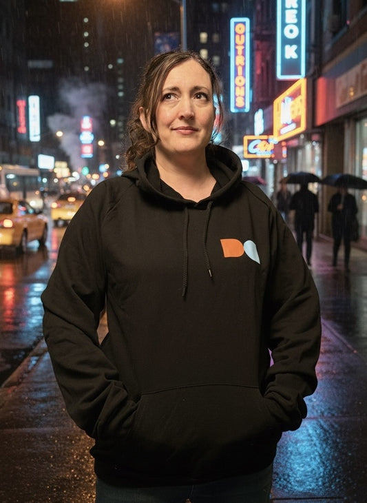 Hoodie - Pullover with DE Butterfly Logo - Black
