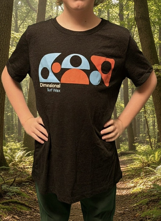 T Shirt - Crew Neck with DE Surf Logo - Black