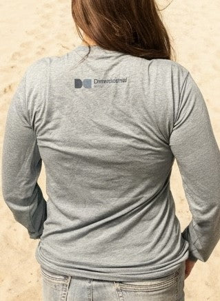 T Shirt - Long Sleeved with DE Surf Logo - Blue