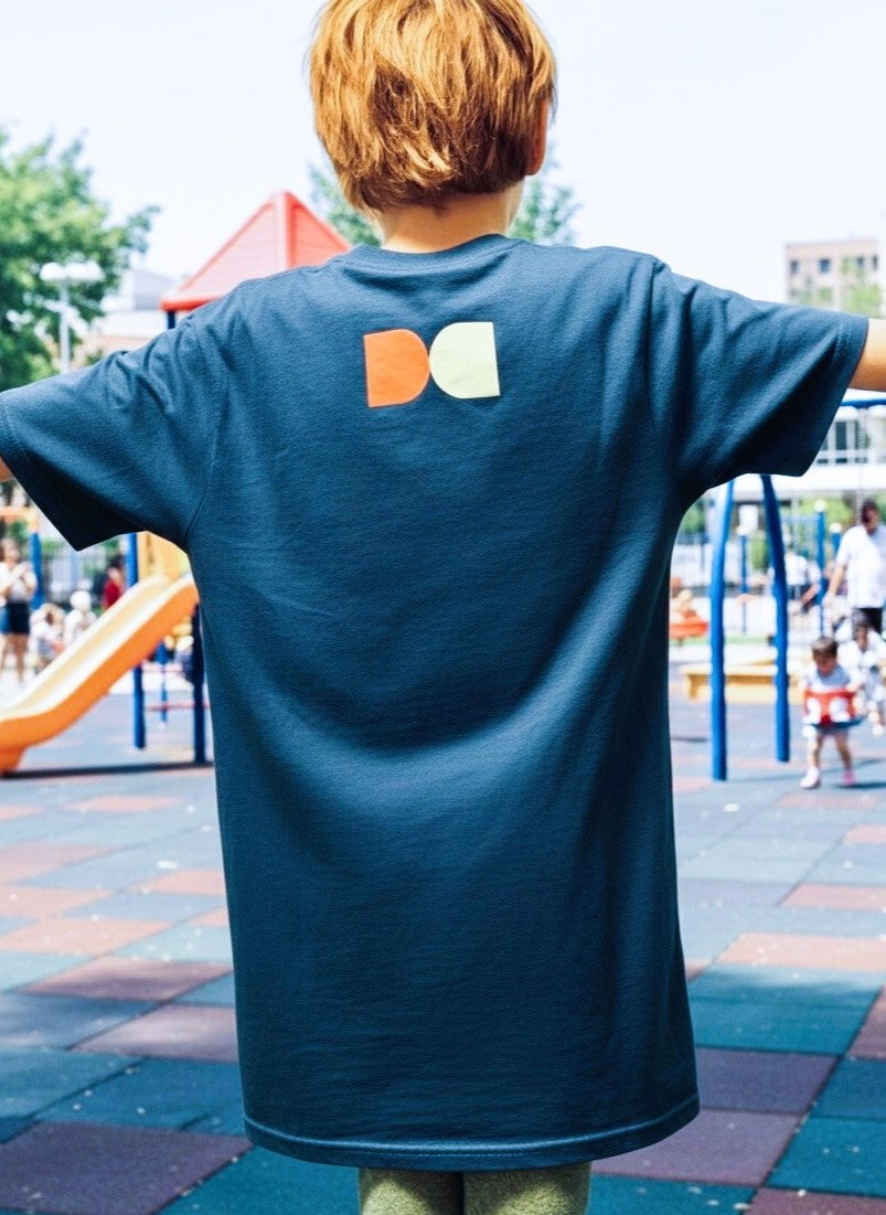 T Shirt - Crew Neck with DE Logo - Royal Blue