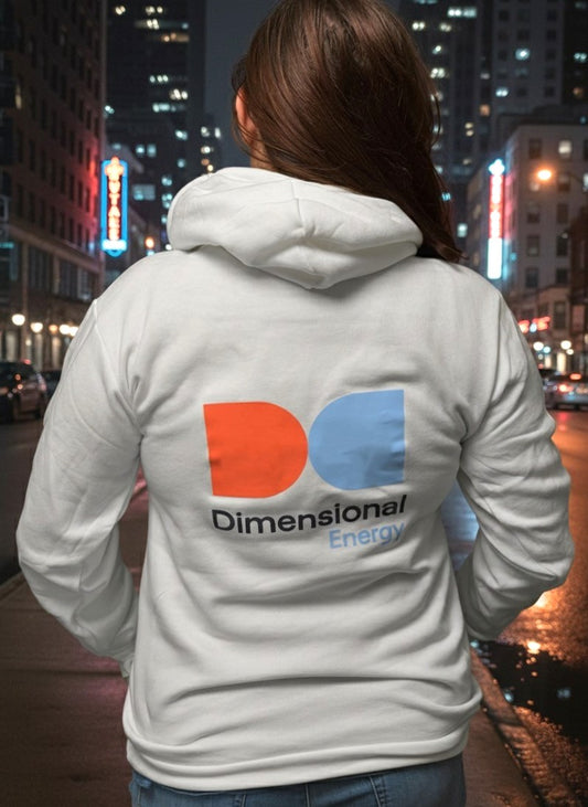 Hoodie - Pullover with DE Butterfly Logo - White