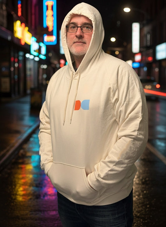 Hoodie - Pullover with DE Butterfly Logo - Ivory